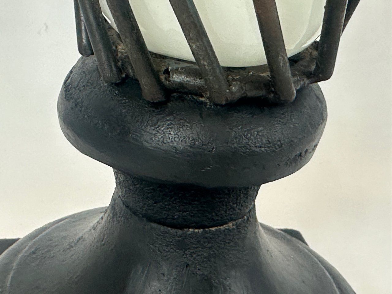 Large Caged Blown Glass Amphora Footed Vase By Leśna Huta, Poland, 1980s photo vinterior