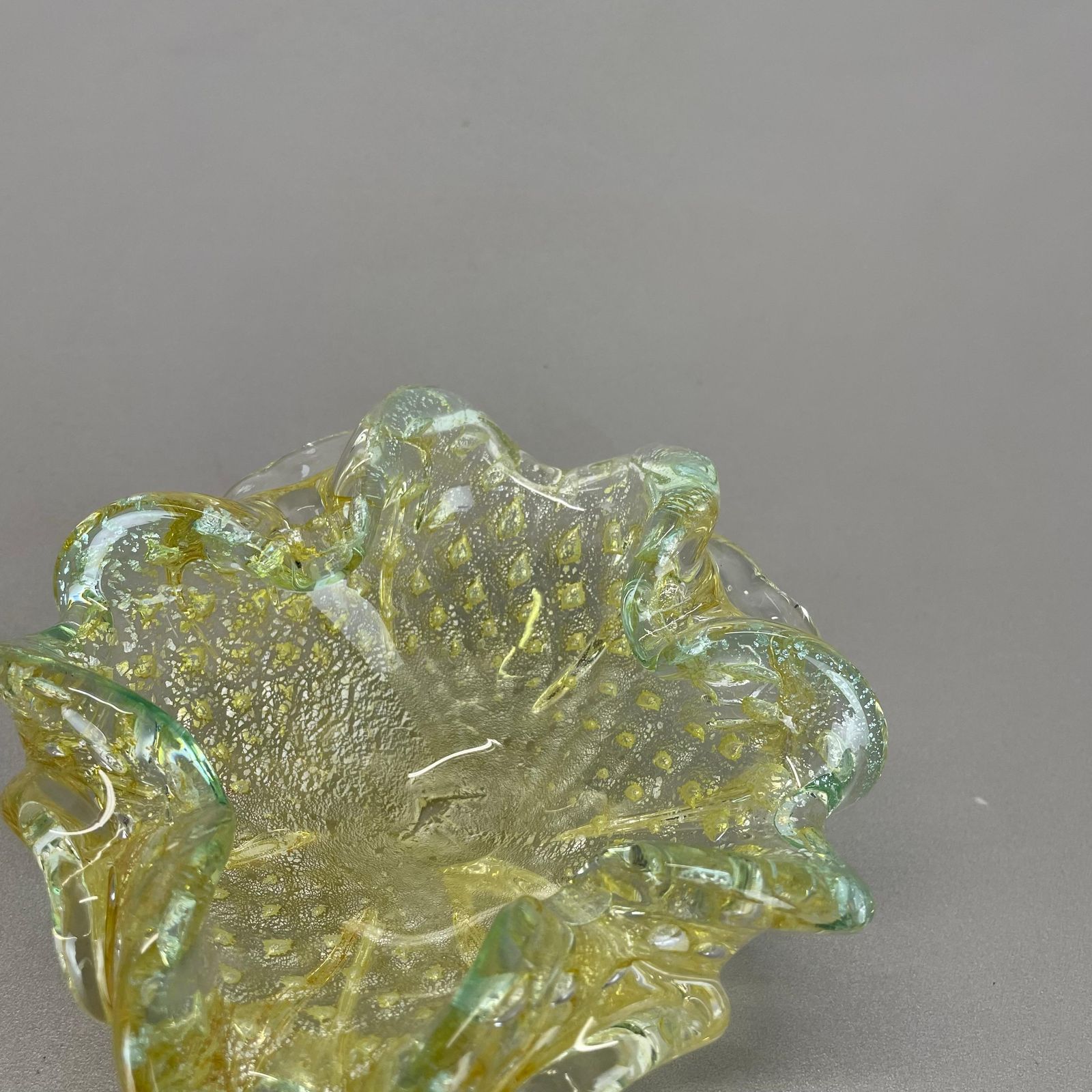 Murano Glass "Flakes" Bowl Element Shell Ashtray By Barovier + Toso, Italy, 1970 photo vintage