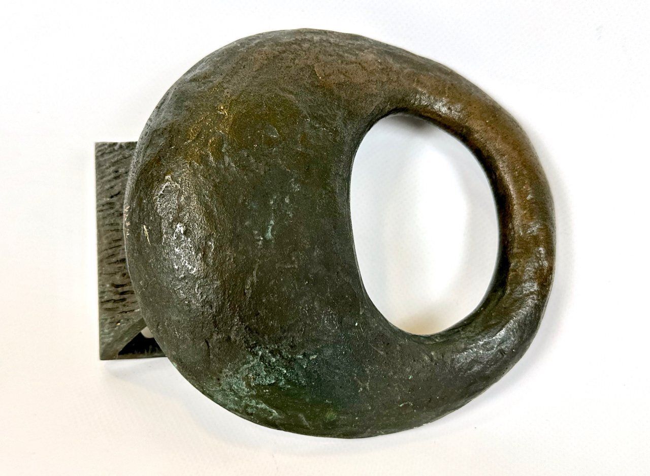 Brutalist Push And Pull Alpana Door Handle In Bronze, 1970s