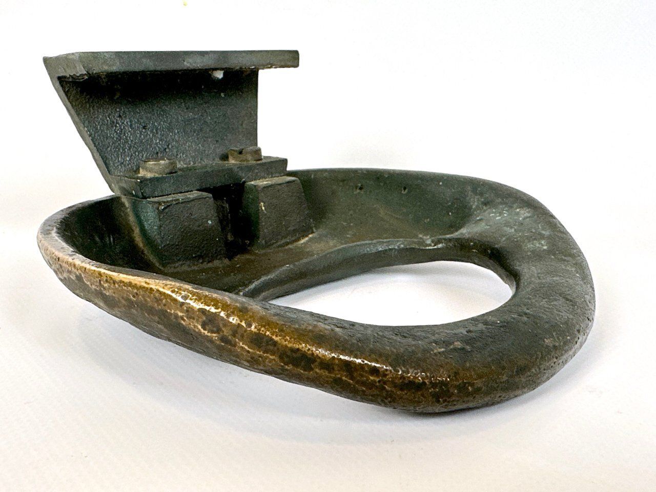 Brutalist Push And Pull Alpana Door Handle In Bronze, 1970s photo vinterior