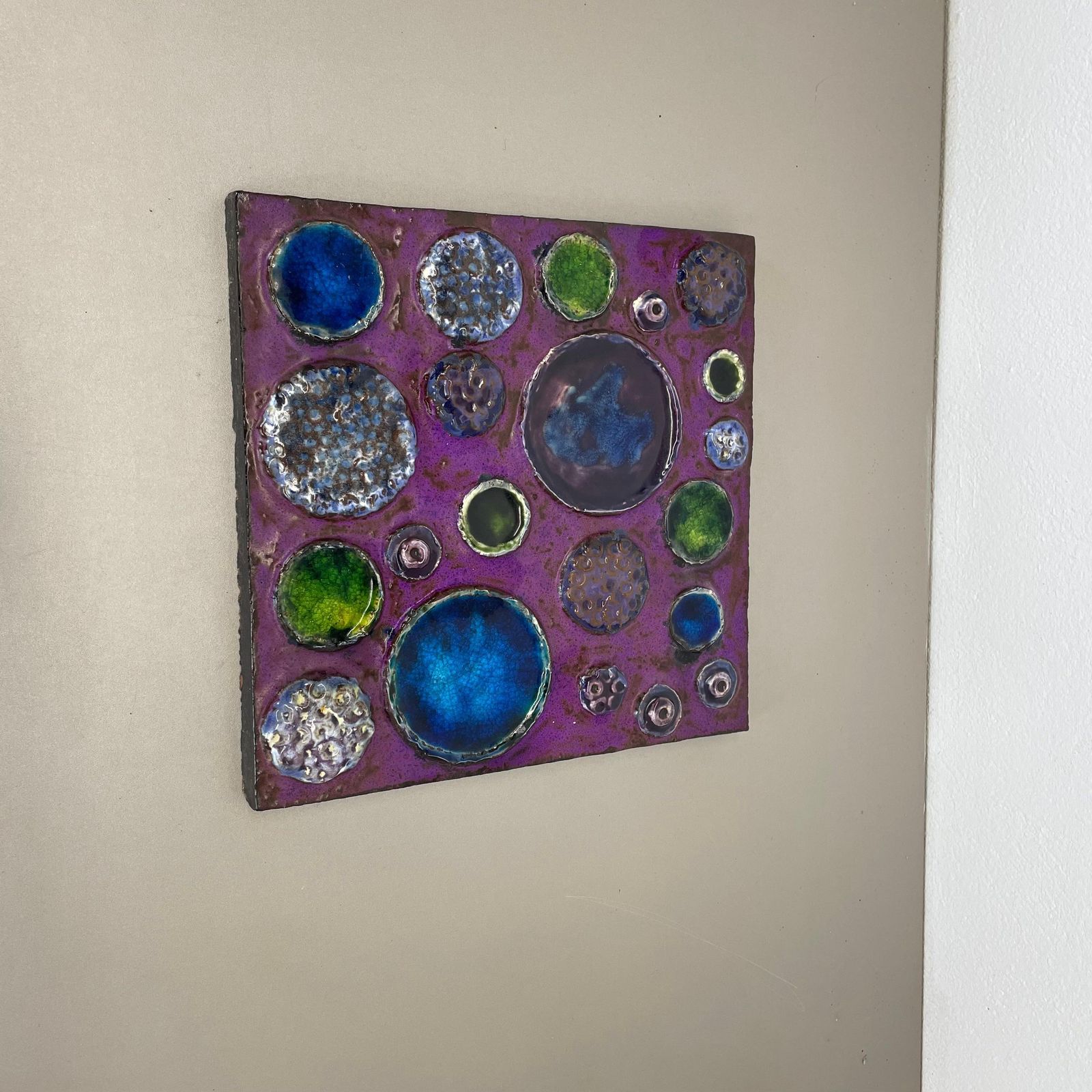 Rare Wgp Fat Lava Ceramic "Urania" Wall Plate Element By Ceramano, Germany, 1970 photo furniture