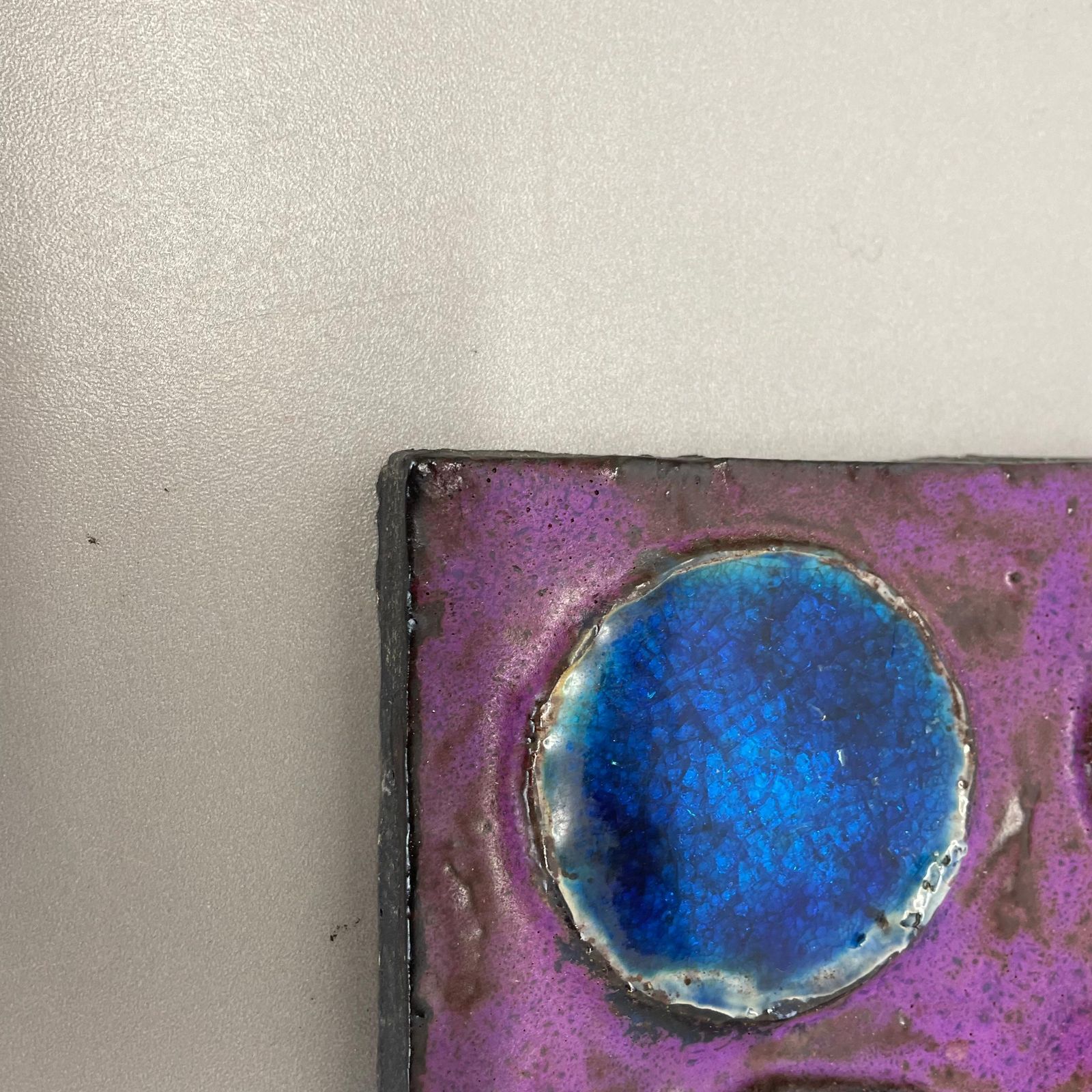 581.0 Rare Wgp Fat Lava Ceramic "Urania" Wall Plate Element By Ceramano, Germany, 1970 photo