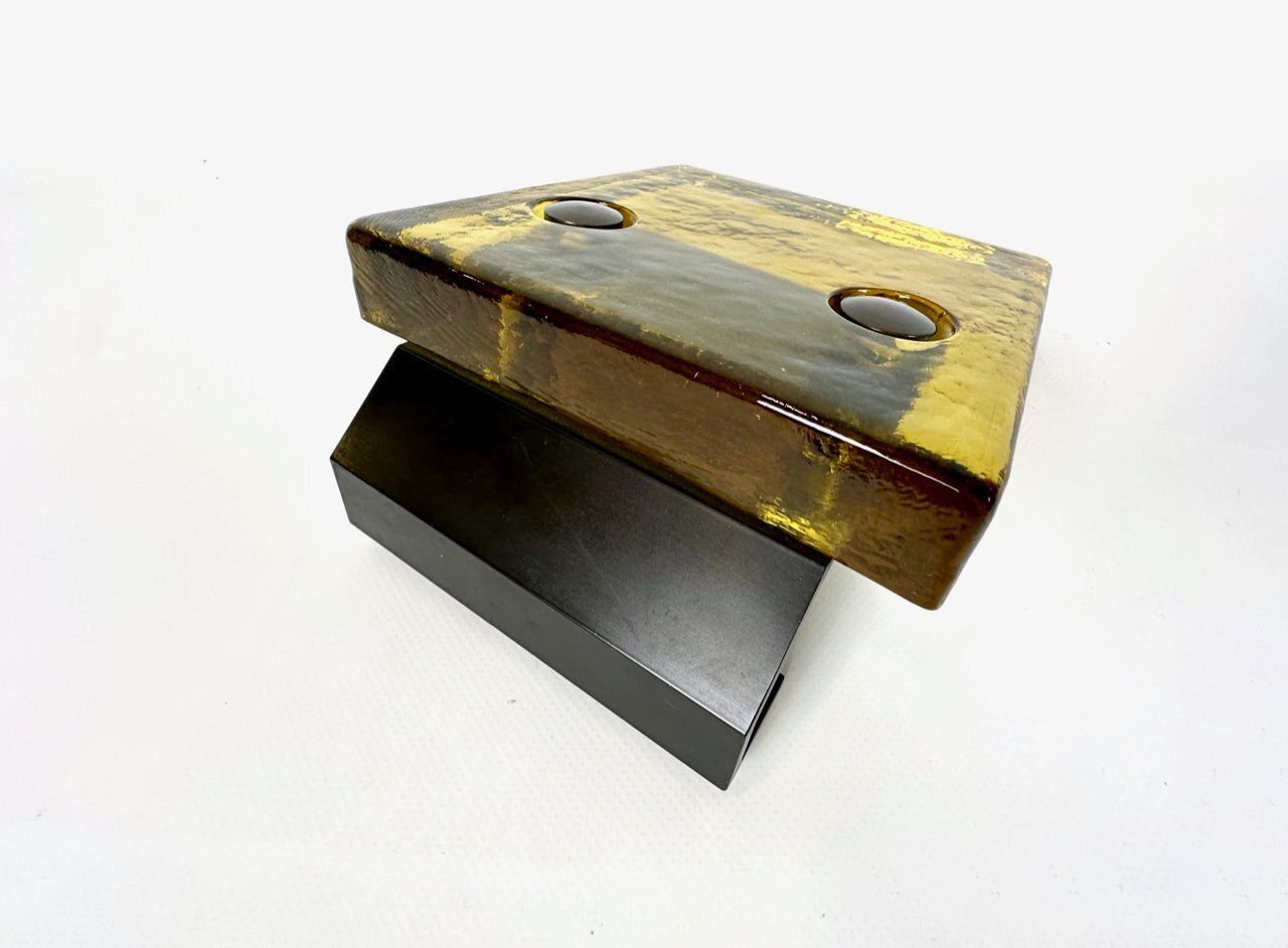 Mid Century Modern Amber Glass Push And Pull Alpana Door Handle, 1960s photo 655.0
