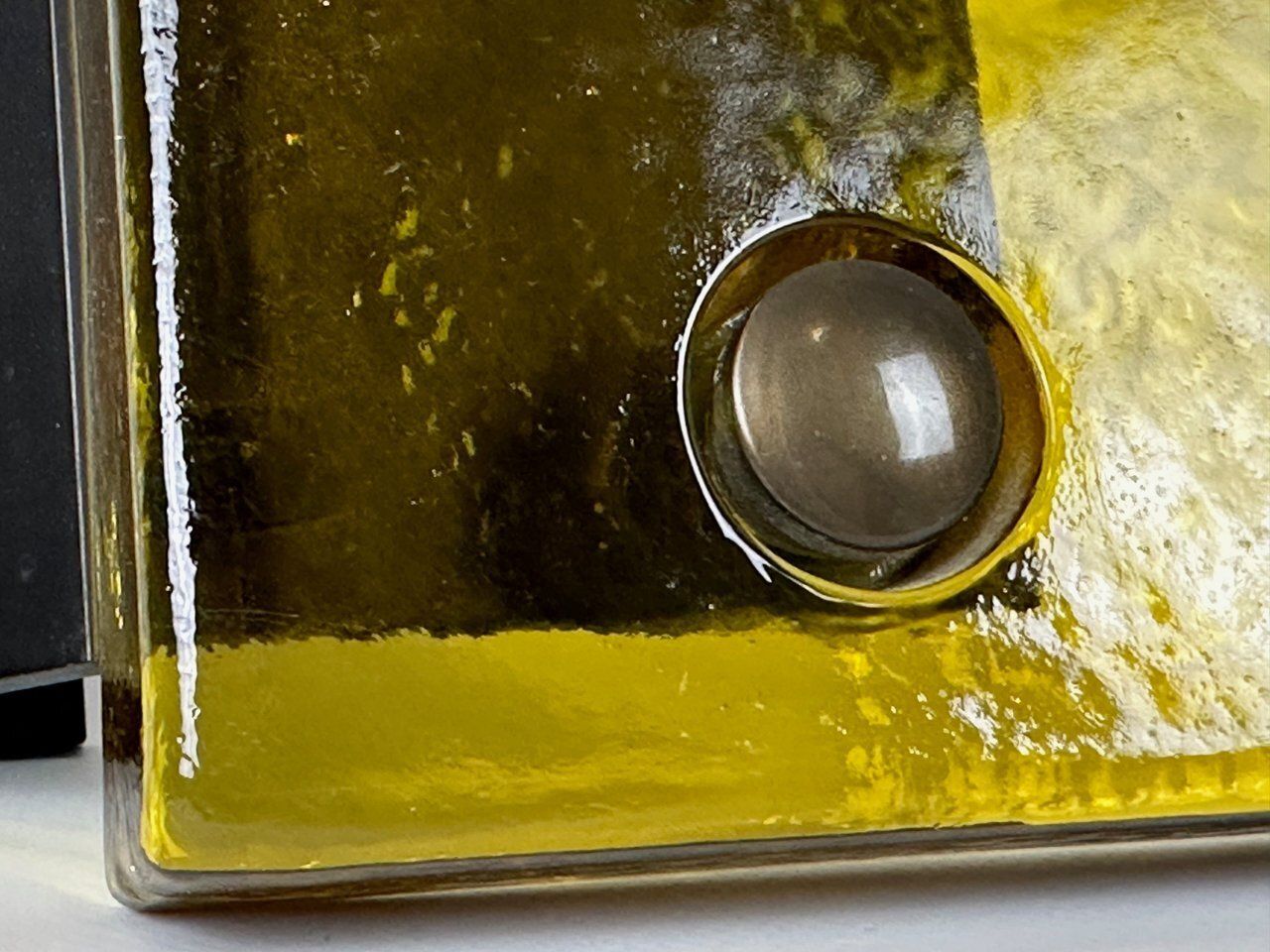 photo furniture Mid Century Modern Amber Glass Push And Pull Alpana Door Handle, 1960s