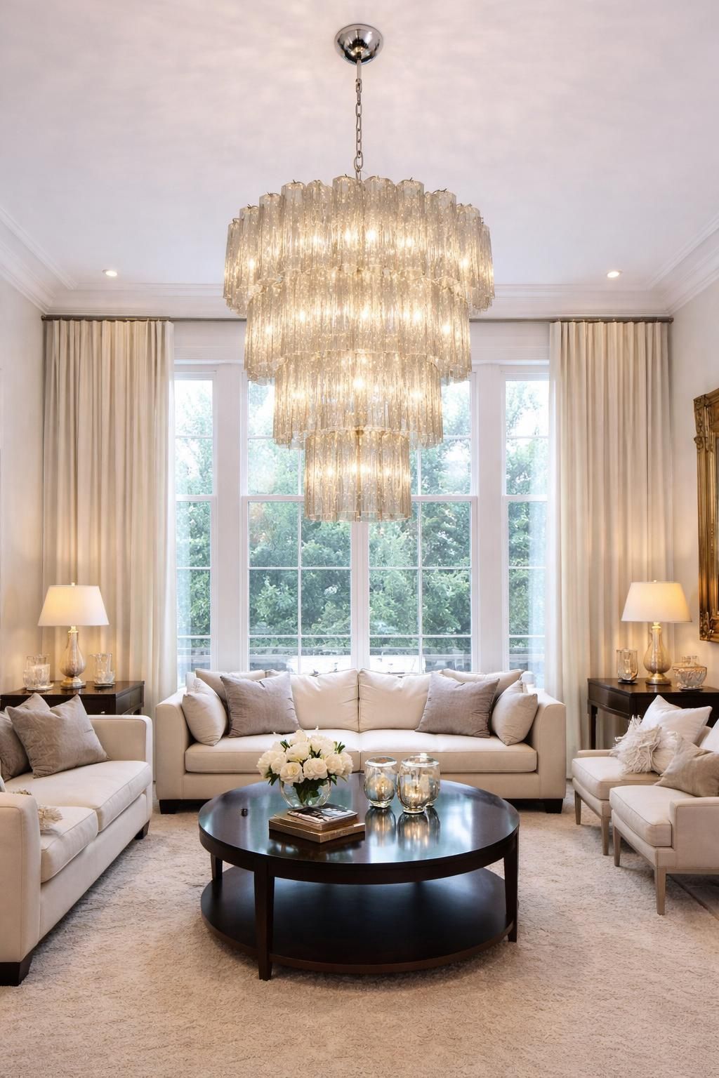 Italian Chandelier In Smoket Murano Glass photo furniture