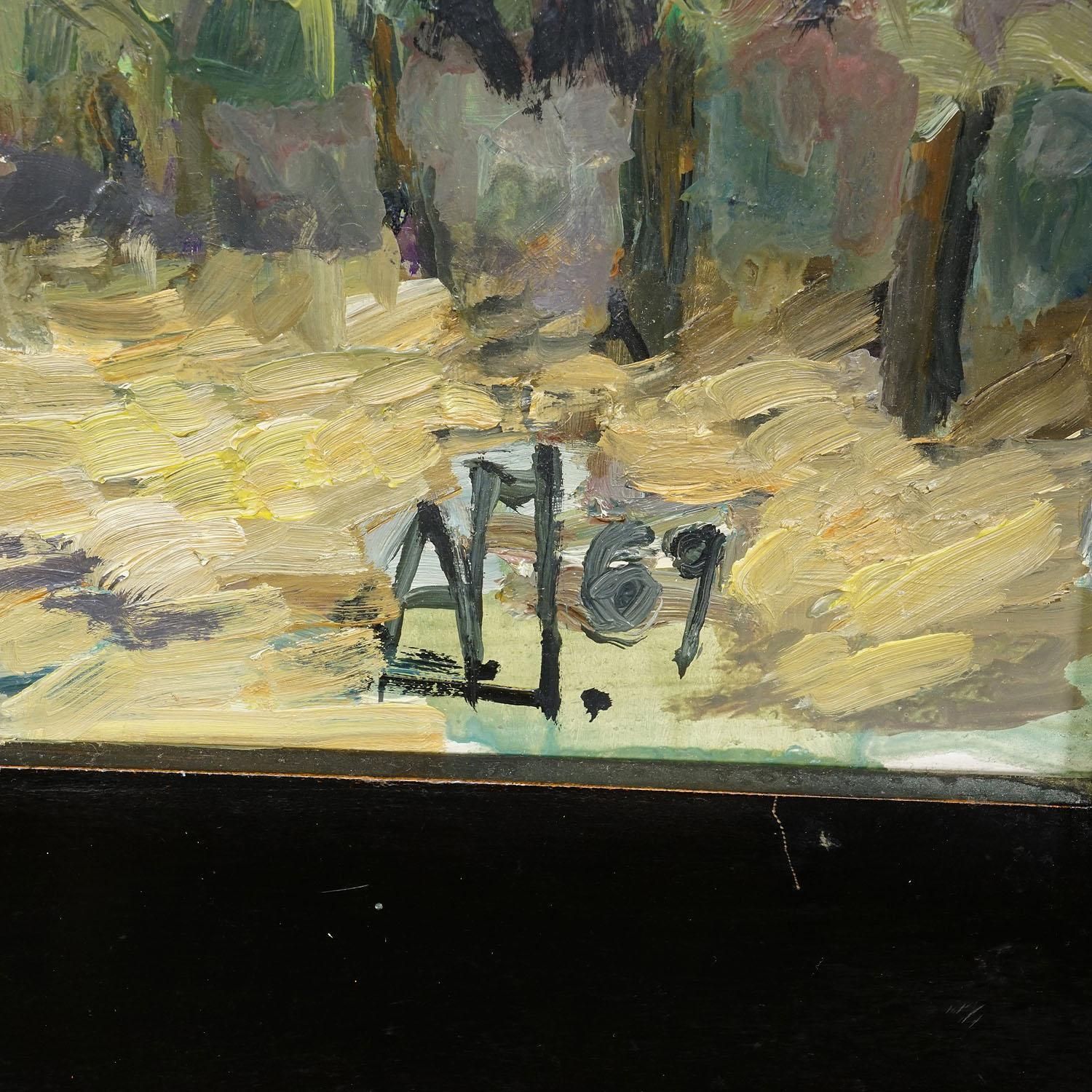 Alexander Michael, Olieverfschilderij Met Berglandschap, 1969 photo buy