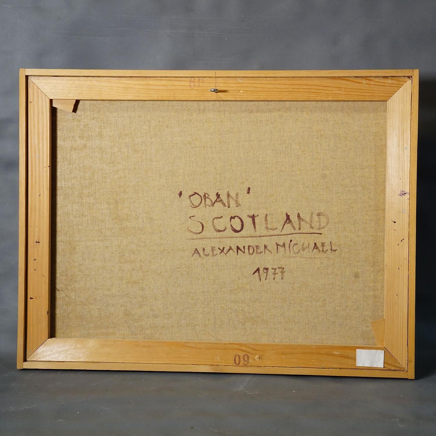 Haven Van Oban, Schotland, 1977 – Olieverfschilderij Van Alexander Michael photo vinterior