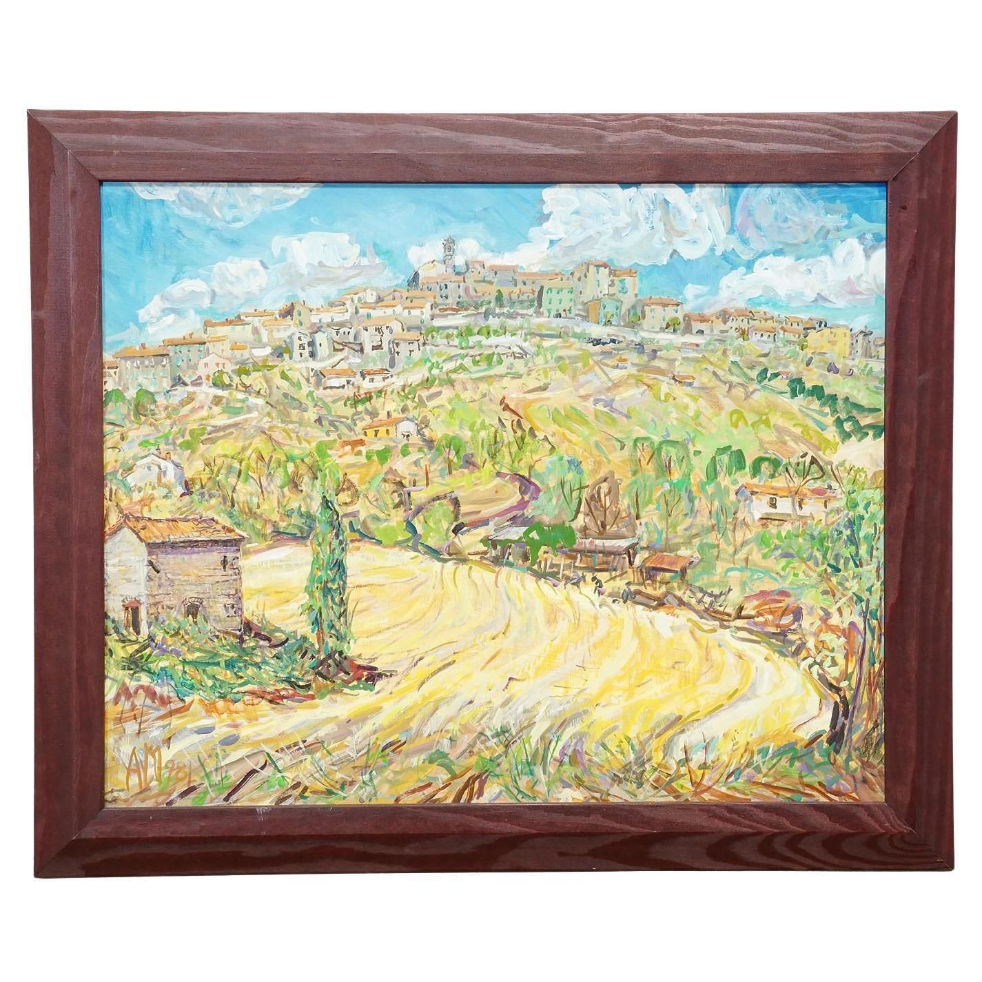 Alexander Michael Oil Painting – Prata In Tuscany, 1998
