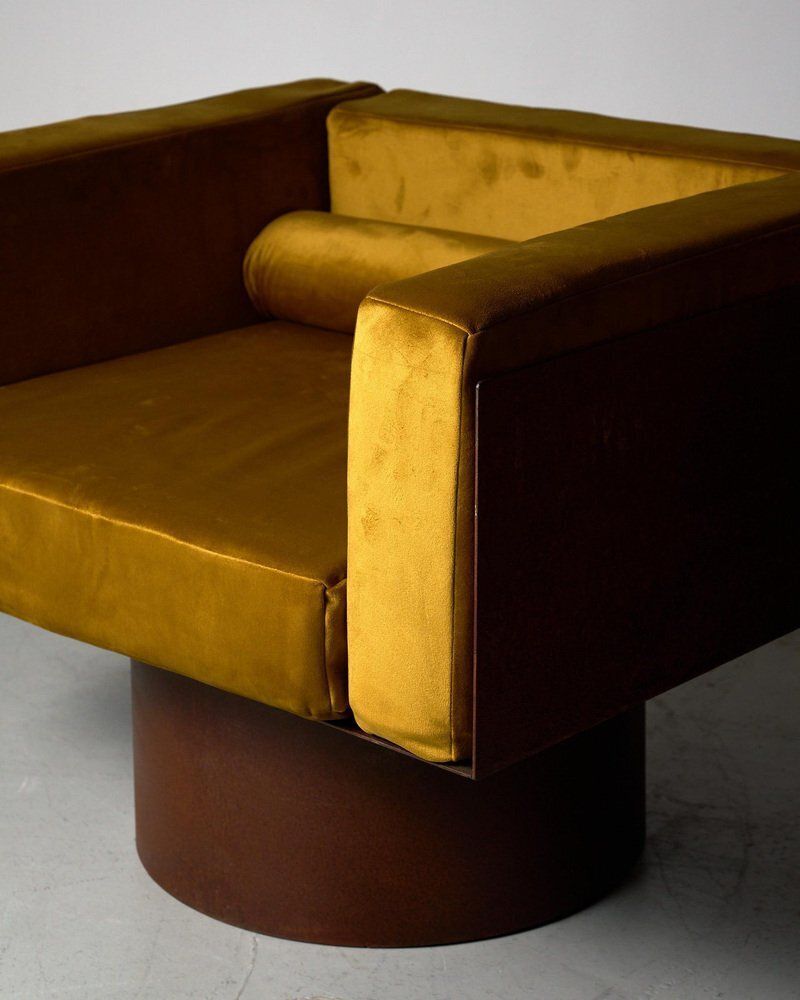 Corten Steel Seating Group, 1980s, Set Of 2 photo buy