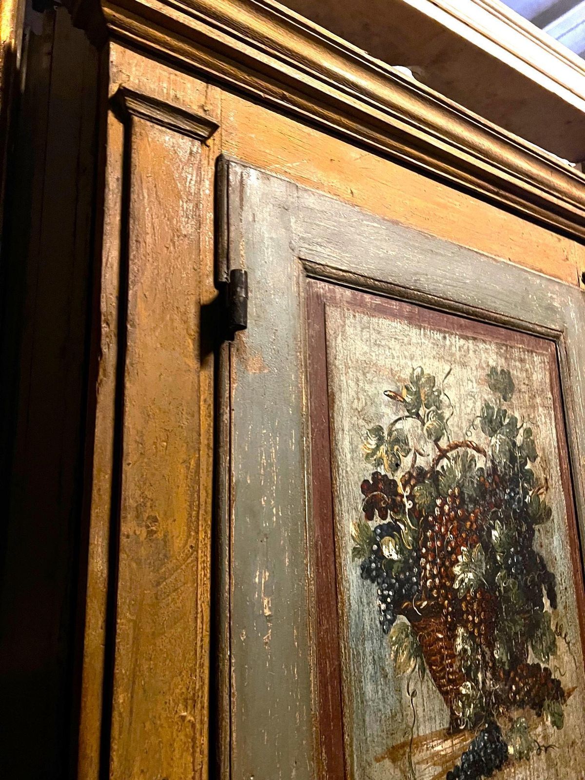 Hand Painted Interior Door, Yellow With Original Frame, Italy photo 4291.0