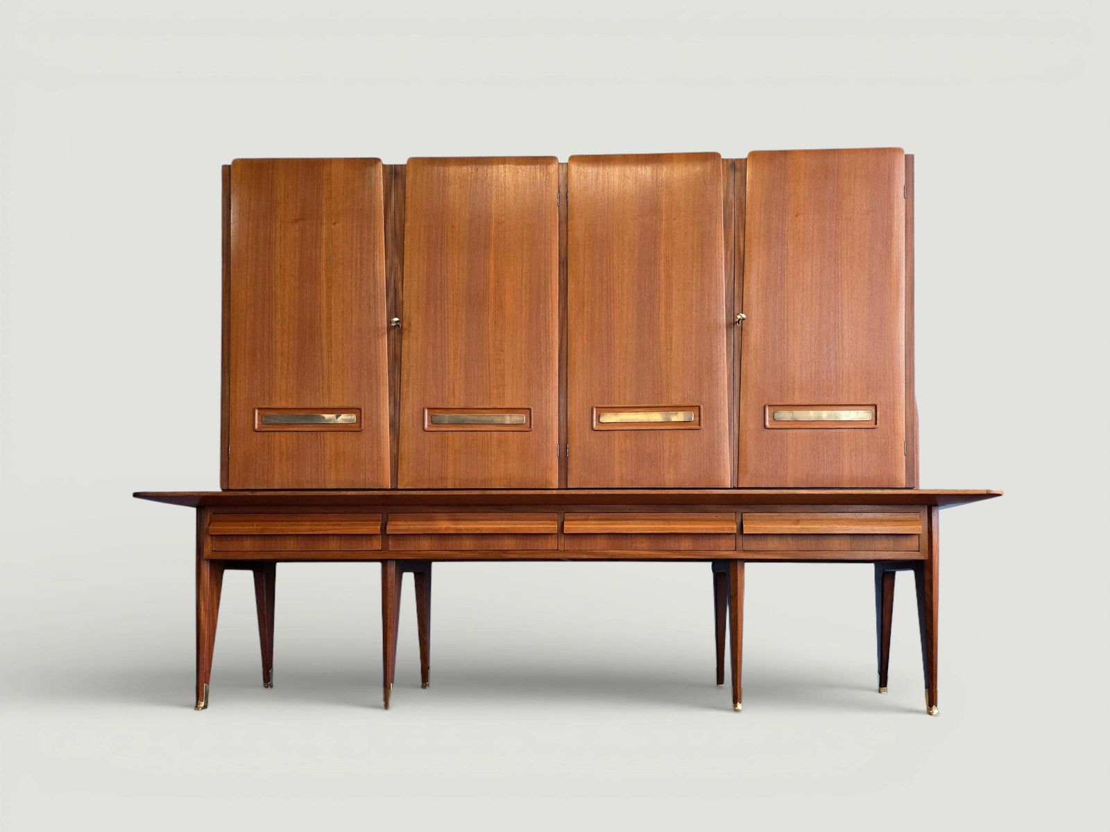Italian Mid Century Sideboard Or Cabinet Bar Designed By Vittorio Dassi In 1950s photo vintage