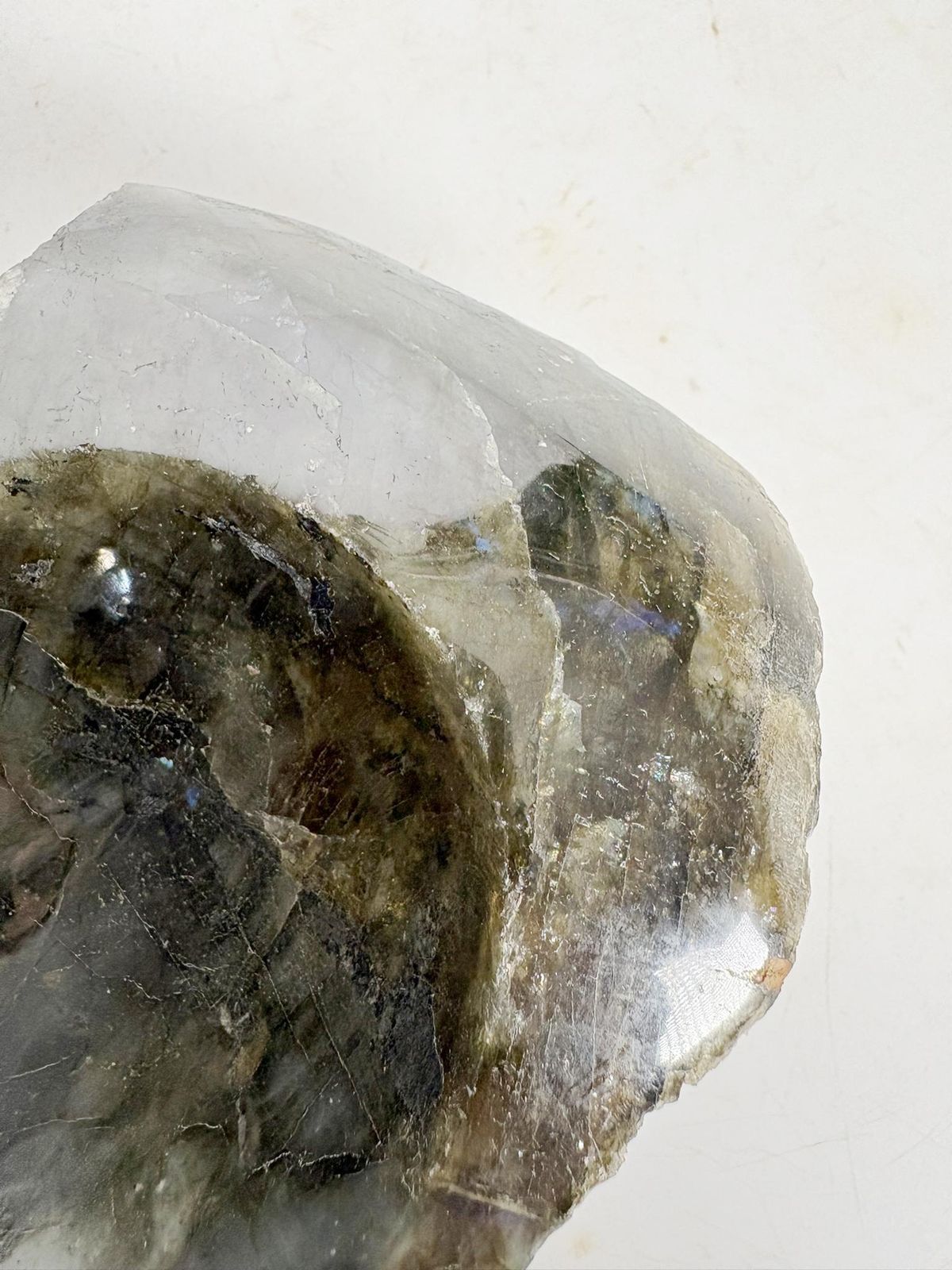 photo for sale Polished Stone With Green Highlights, France, 1950