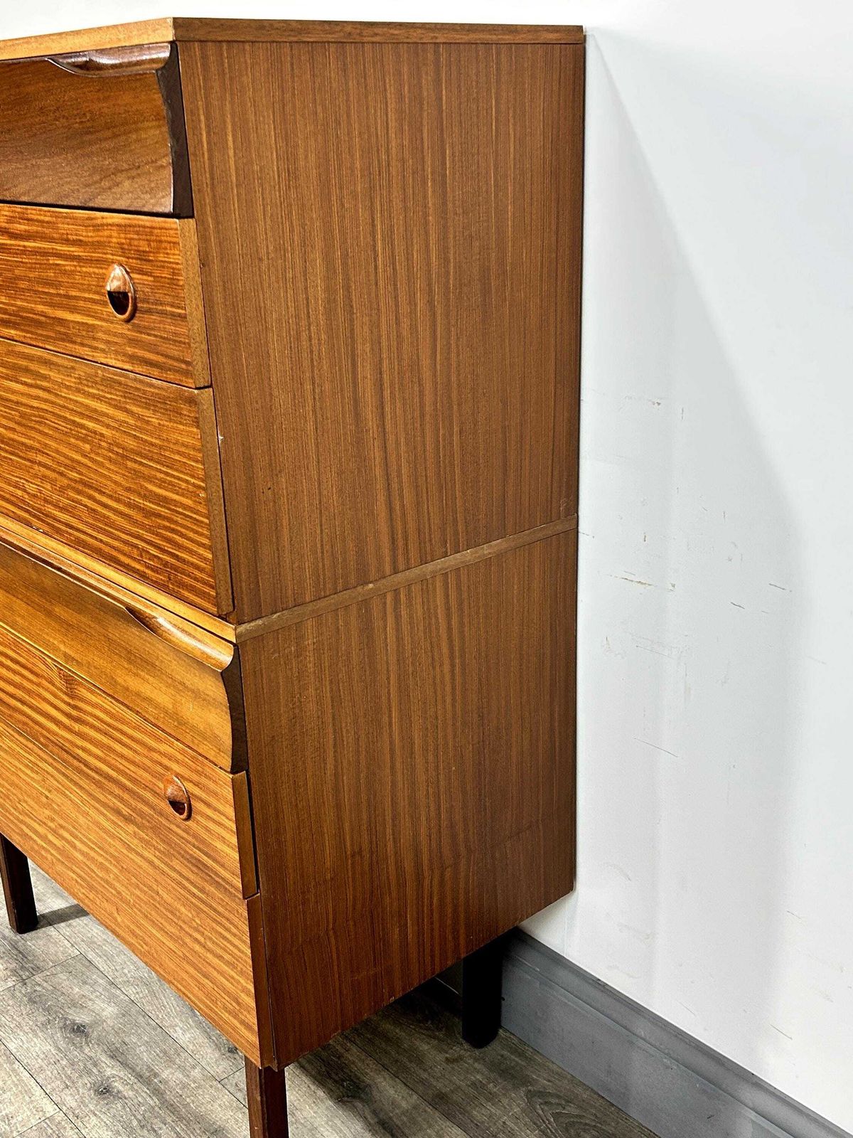 photo furniture Superb Mid Century Teak Tallboy Chest Of 6 Drawers Durable Suites 1960's
