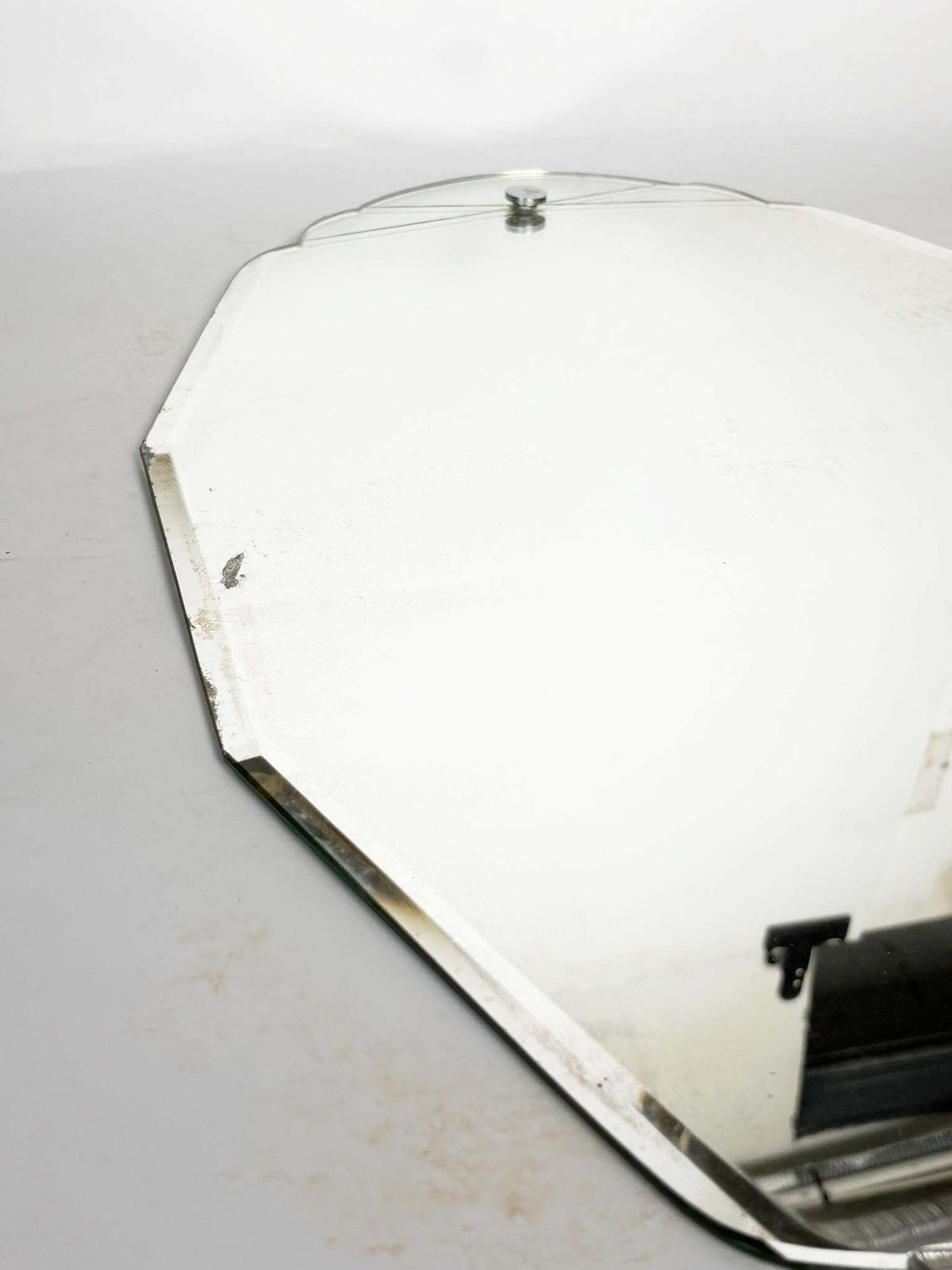 Art Deco Wall Mirror, 1940s, With Beveled Edge, France photo Home Decor