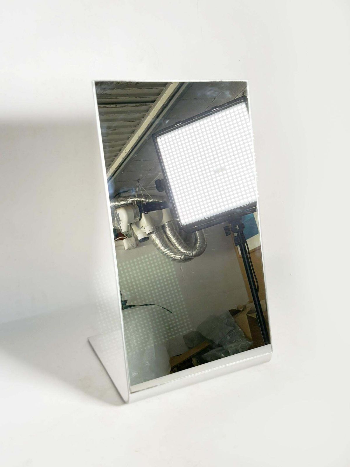 Tabletop Mirror In Aluminum And Glass, France, 20th photo furniture