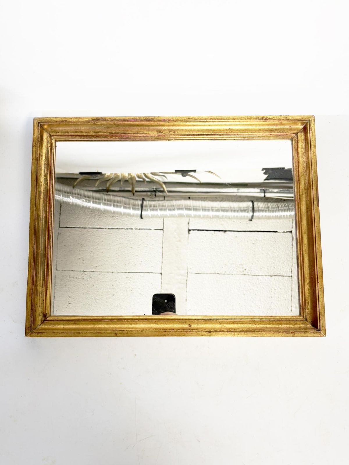 Gilded Mirror With Gold Leaf, 20th Century, Beautiful Antique Patina photo Home Decor