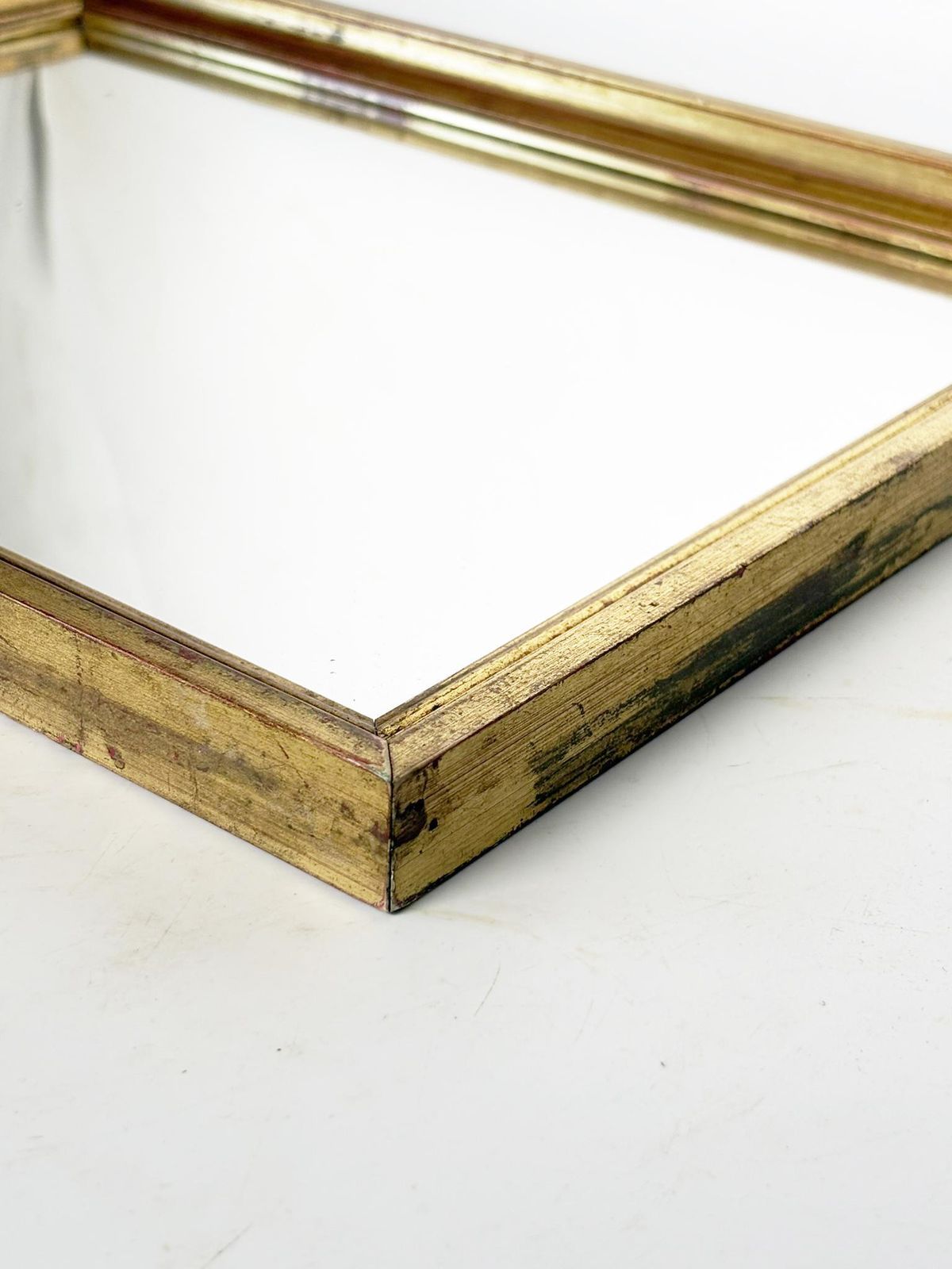 Gilded Mirror With Gold Leaf, 20th Century, Beautiful Antique Patina photo vinterior