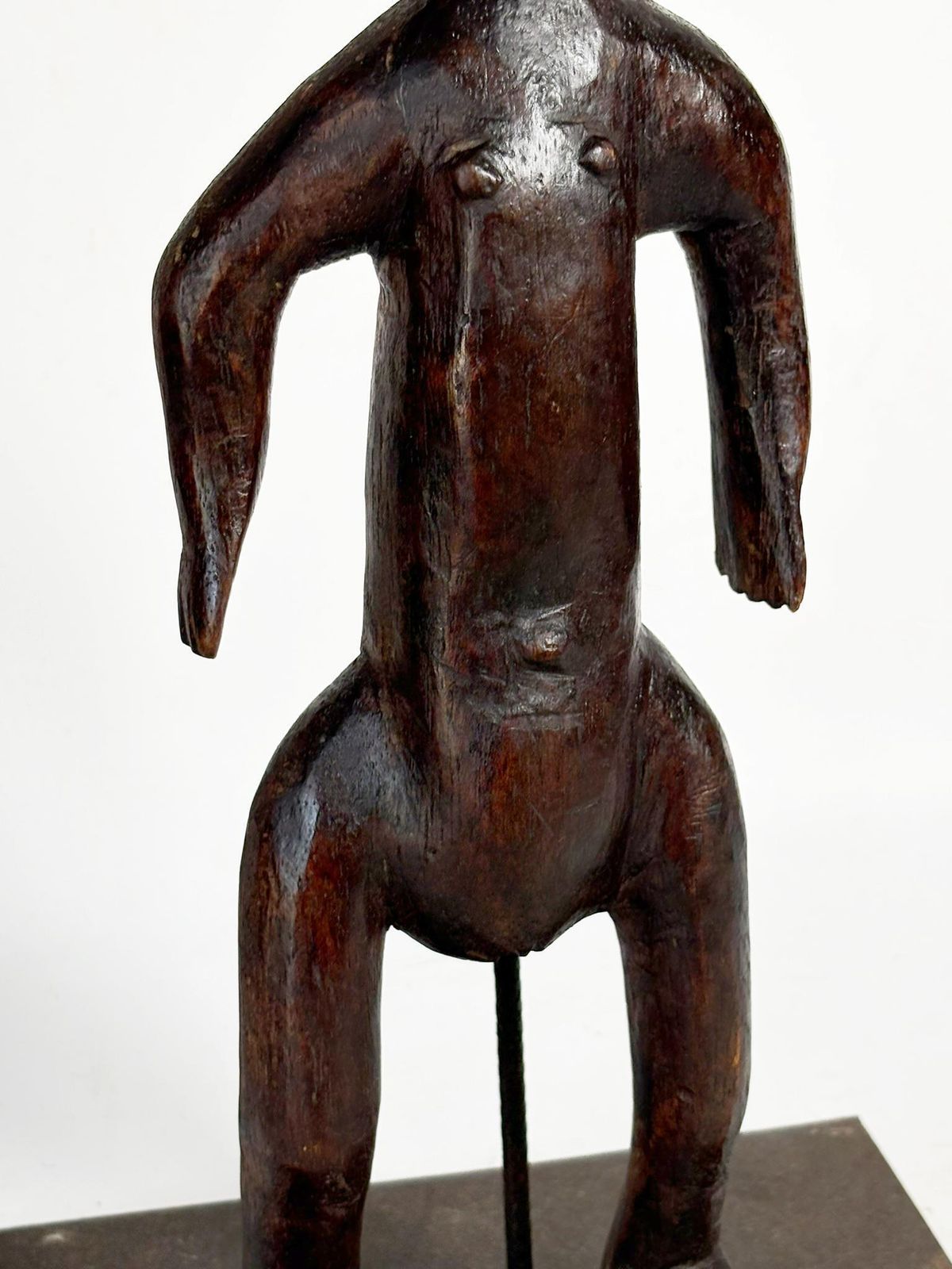 African Sculpture Of A Man In Wood, France, 1920 photo vinterior