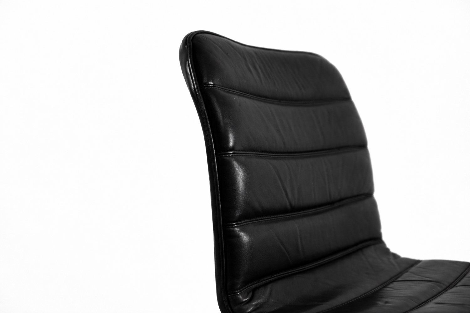 Vintage Chrome And Black Leather Club Chairs From Pol International, 1960s, Set Of 2 photo 3219.0