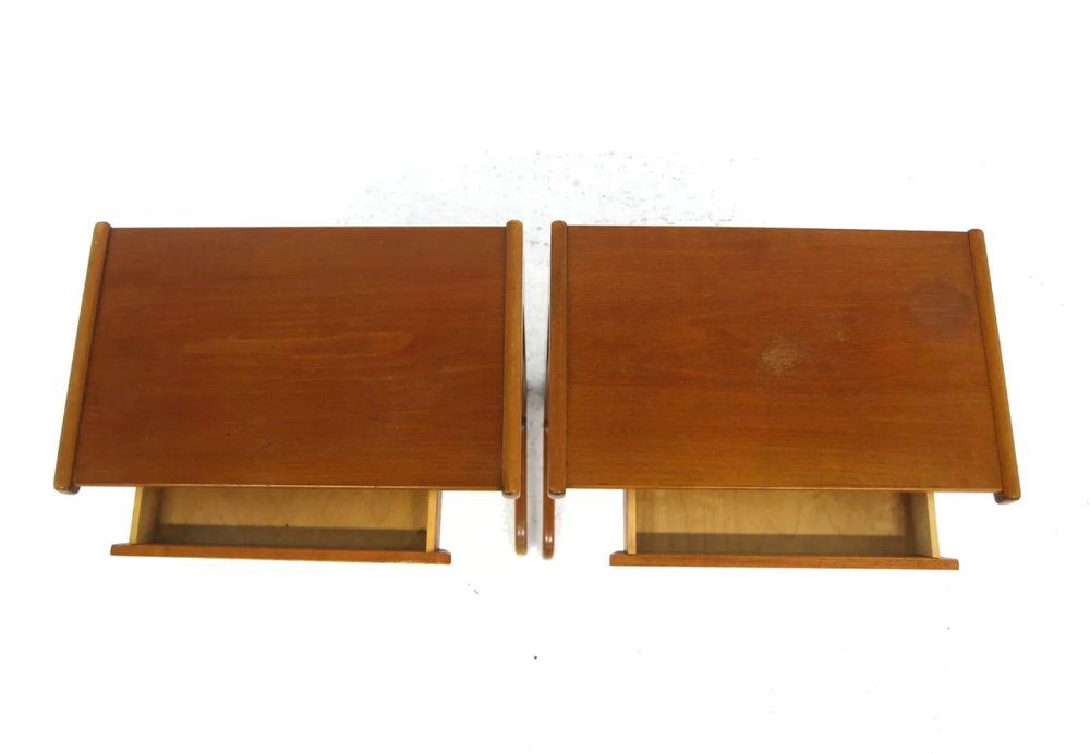 Scandinavian Bedside Tables By David Rosen For Nordiska Kompaniet, Sweden, 1960s, Set Of 2 photo for sale