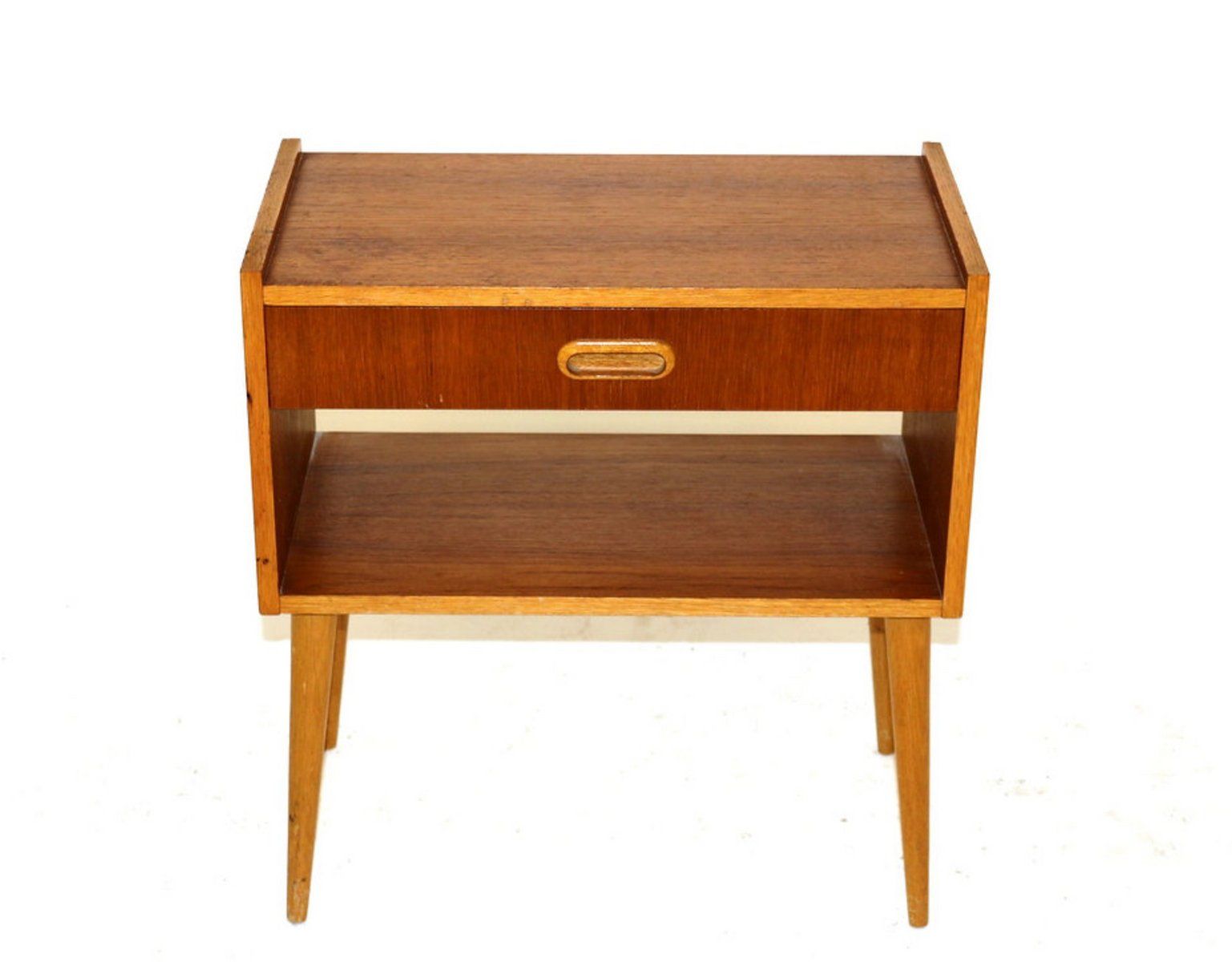Scandinavian Bedside Table In Teak And Oak, Sweden, 1960s photo furniture