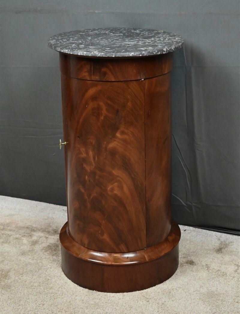 Mahogany Nightstand Bedside Table, Empire Style – Late 19th Century photo Furniture