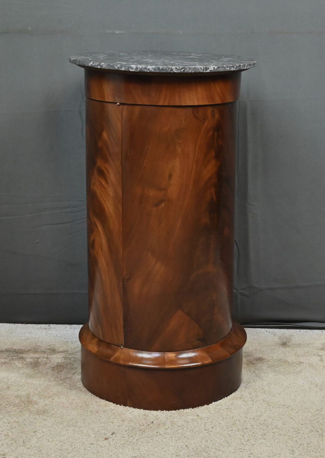 Furniture Mahogany Nightstand Bedside Table, Empire Style – Late 19th Century photo