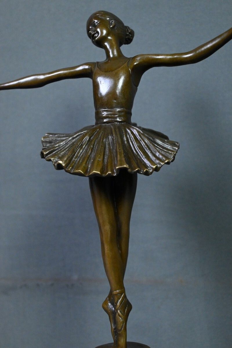 Bronze "The Ballerina" Signed Crespain – Early 20th Century photo buy