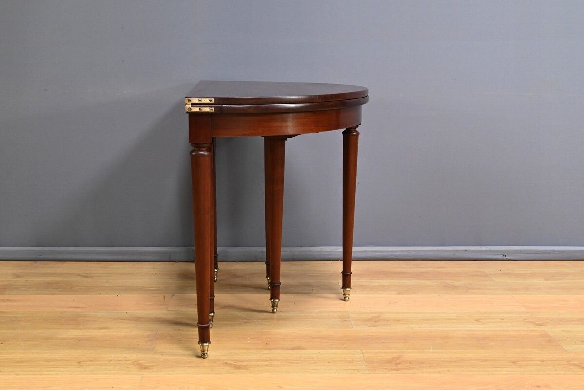 photo vinterior Mahogany Half Moon Extending Table – Second Half Of The 19th Century