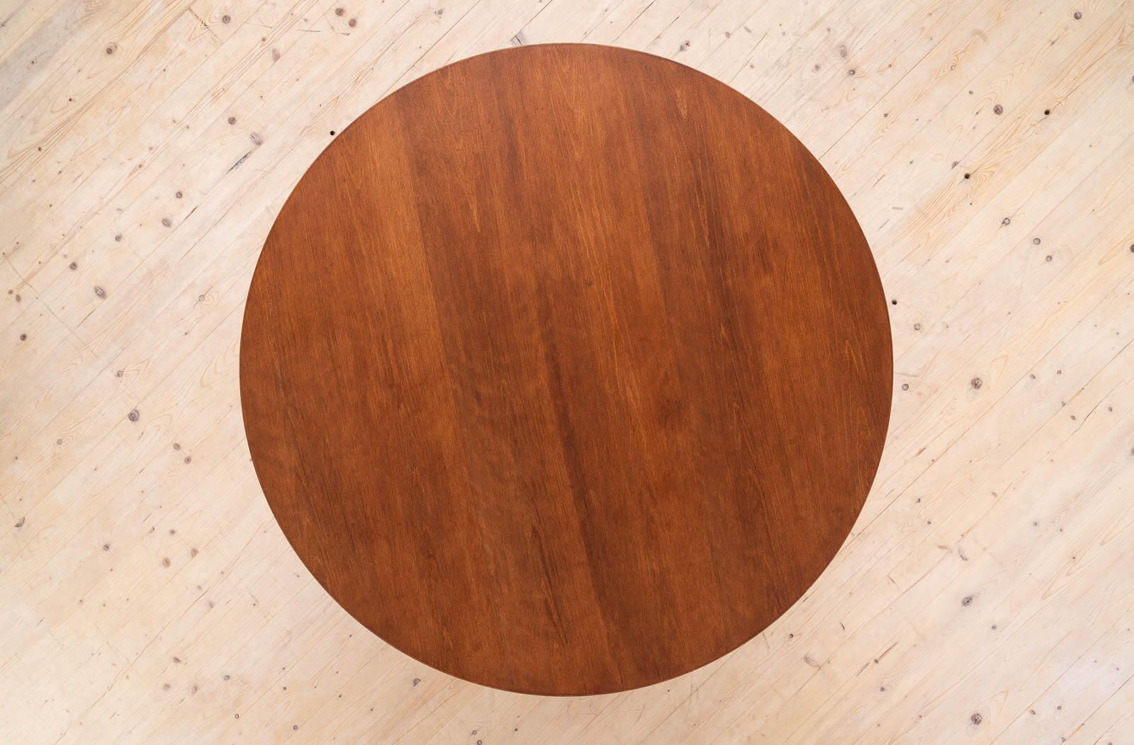 Mid Century Modern Dining Set, Round Table With 4 Fredrik Kayser Chairs No. 125b photo for sale