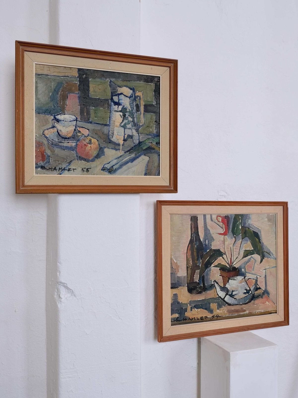 photo furniture Still Life Oil Painting With Plant | Sven Olof Hamlet | 1959