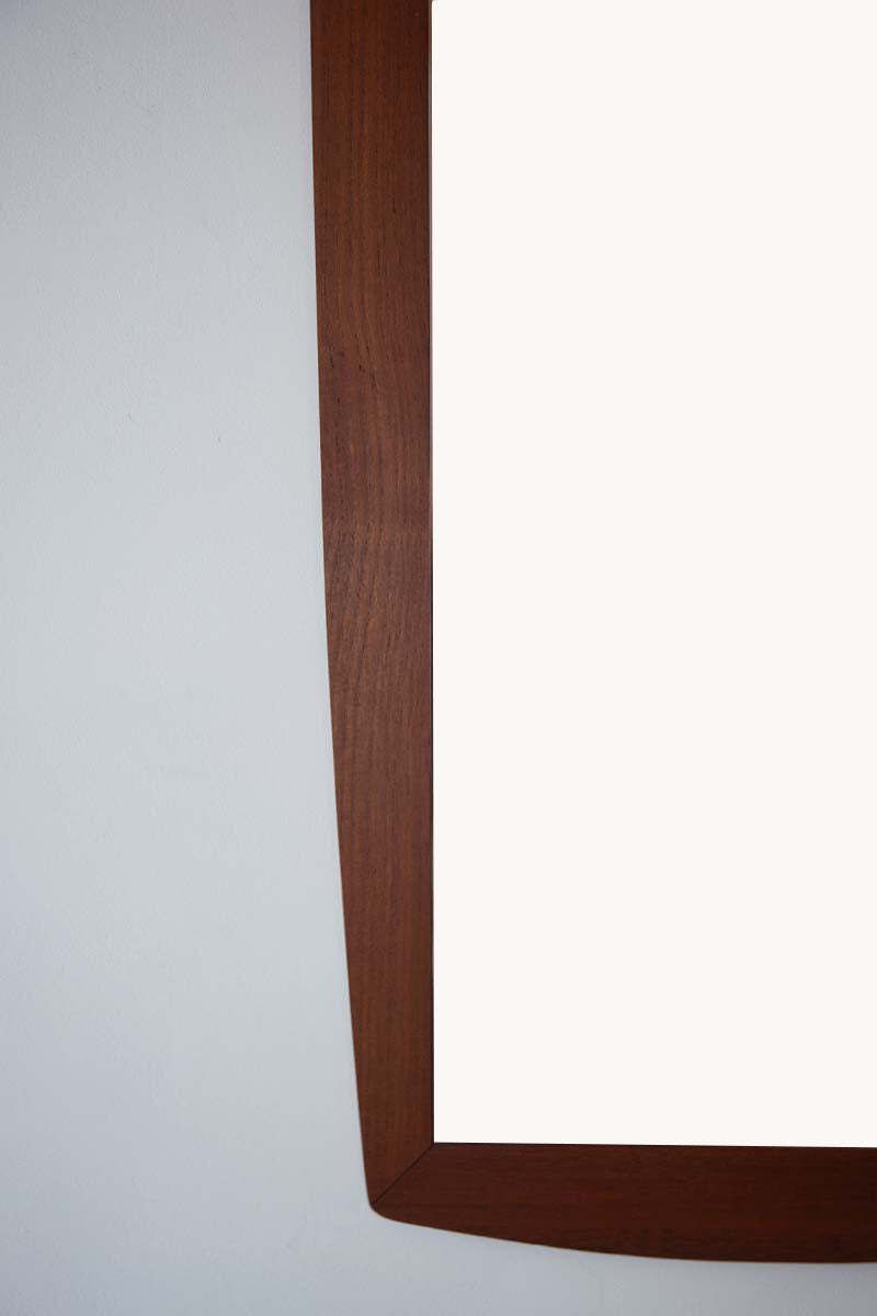 Long Teak Wall Mirror, Danish, Mid Century photo Home Decor