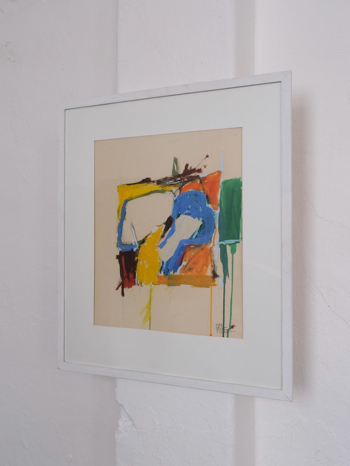 Abstract Composition Painting | Leopold Fare | Sweden | 1960s photo furniture