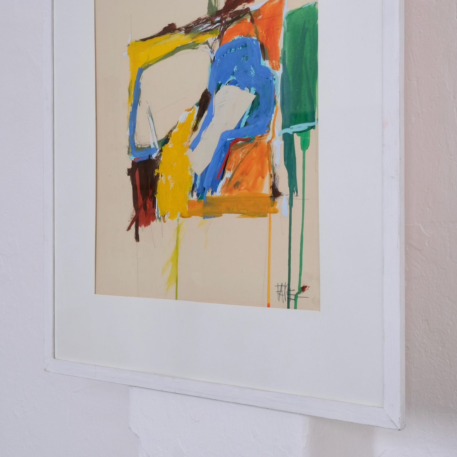 Abstract Composition Painting | Leopold Fare | Sweden | 1960s photo Art