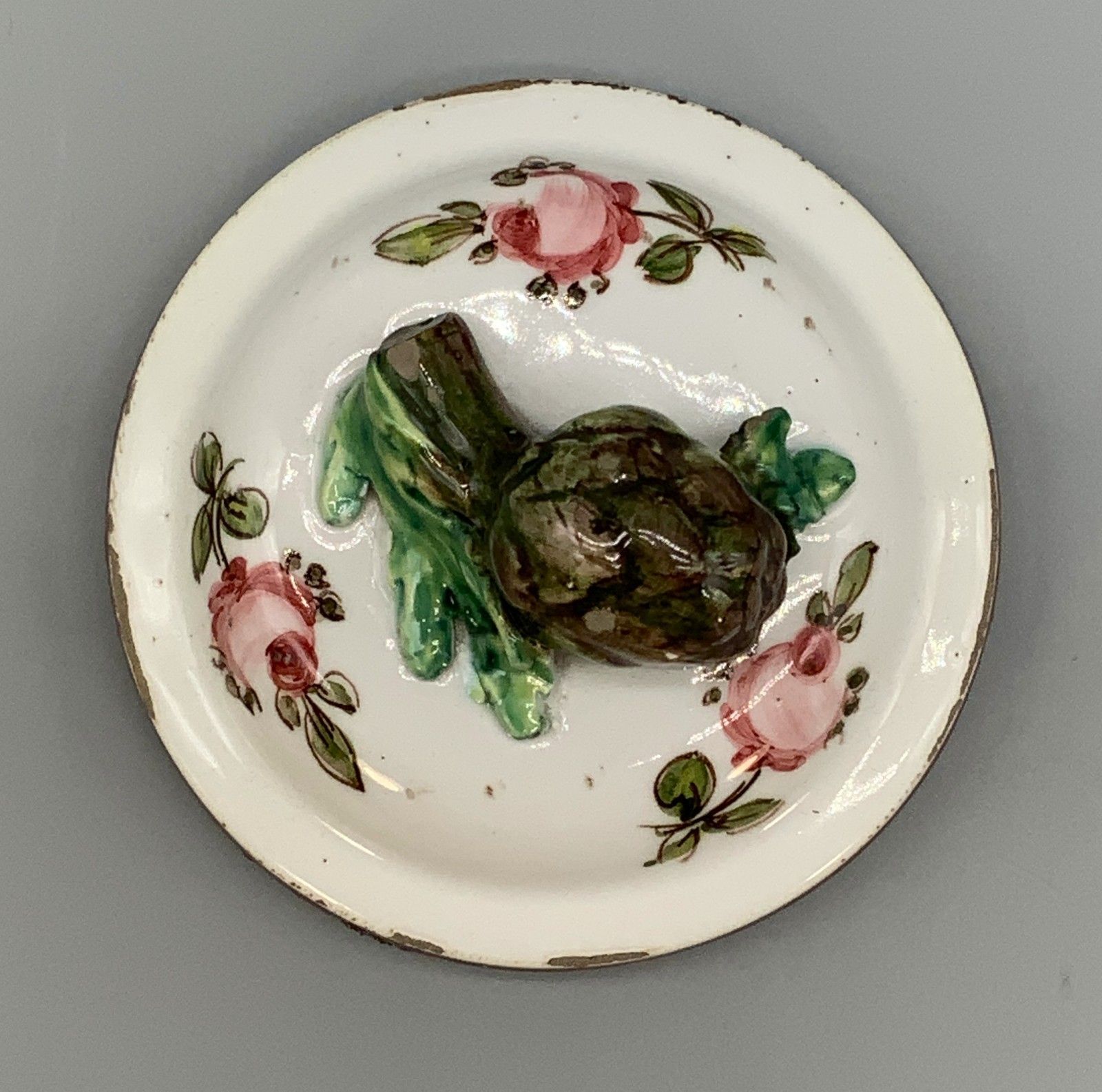 photo for sale Italian Pharmacy Wet Drug Jug & Cover 18th Century Tin Glaze Polychrome Syr Alth