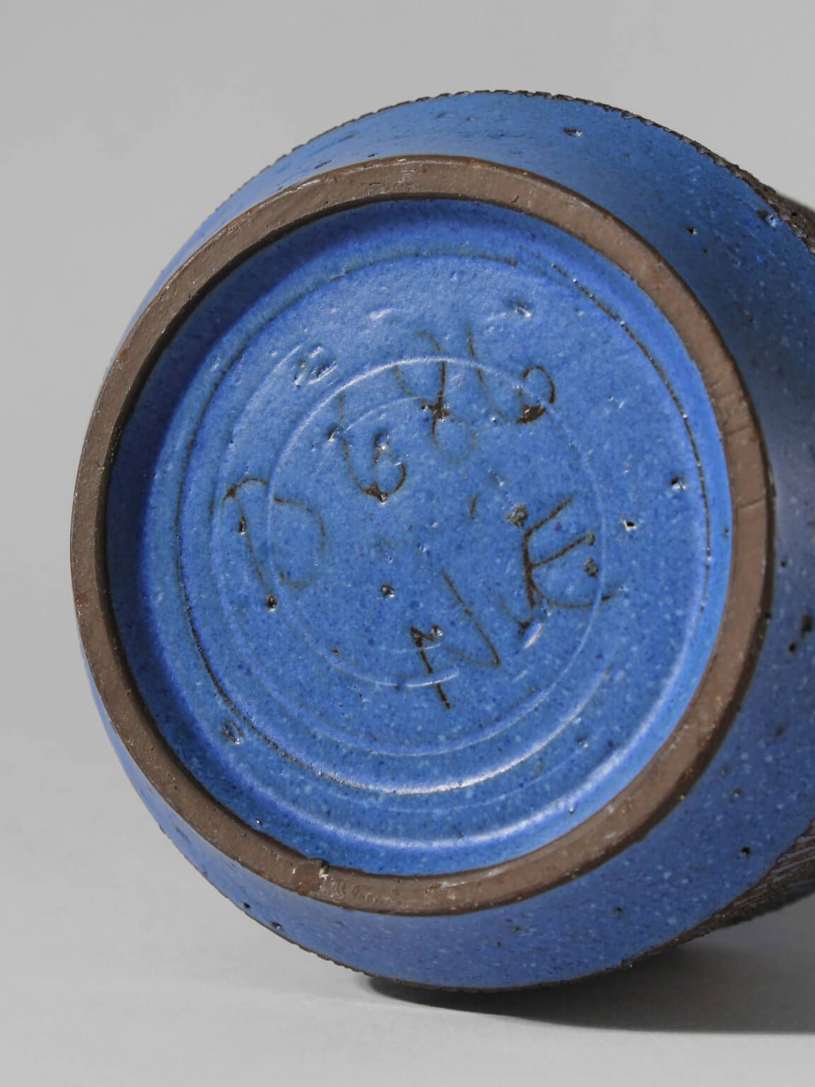 Ninnie Forsgren Blue Ceramics Vase, 1960s, Sweden photo for sale