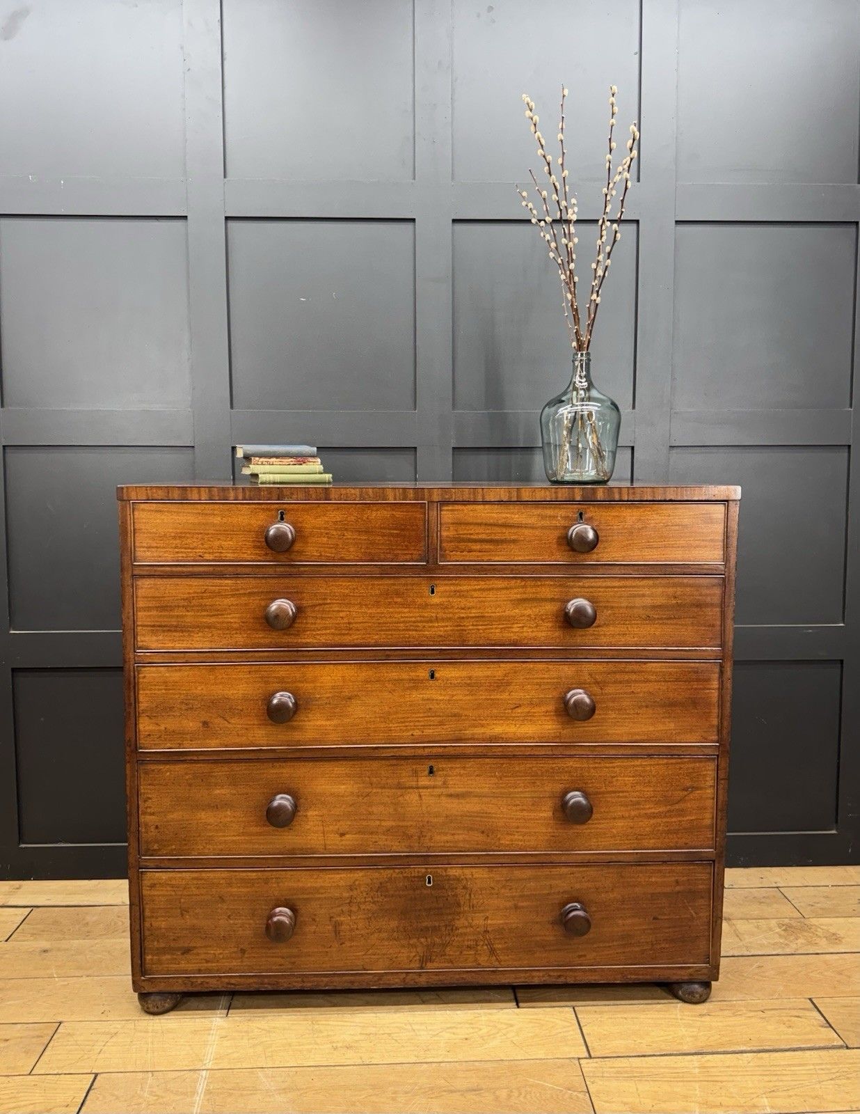 Antique Victorian Mahogany Chest Of Drawers Hobbs & Co / Bedroom Storage