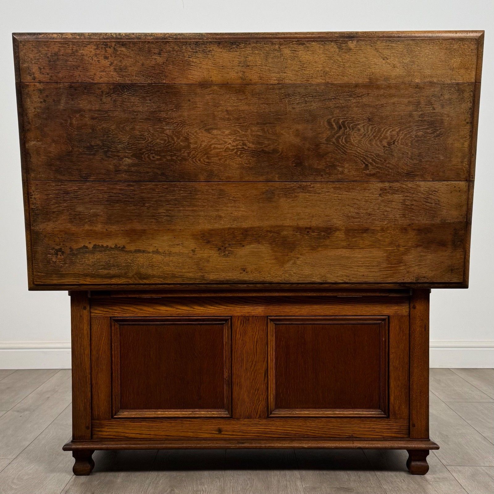 Antique 20th Century Good Quality Monks Bench In Golden Oak photo buy