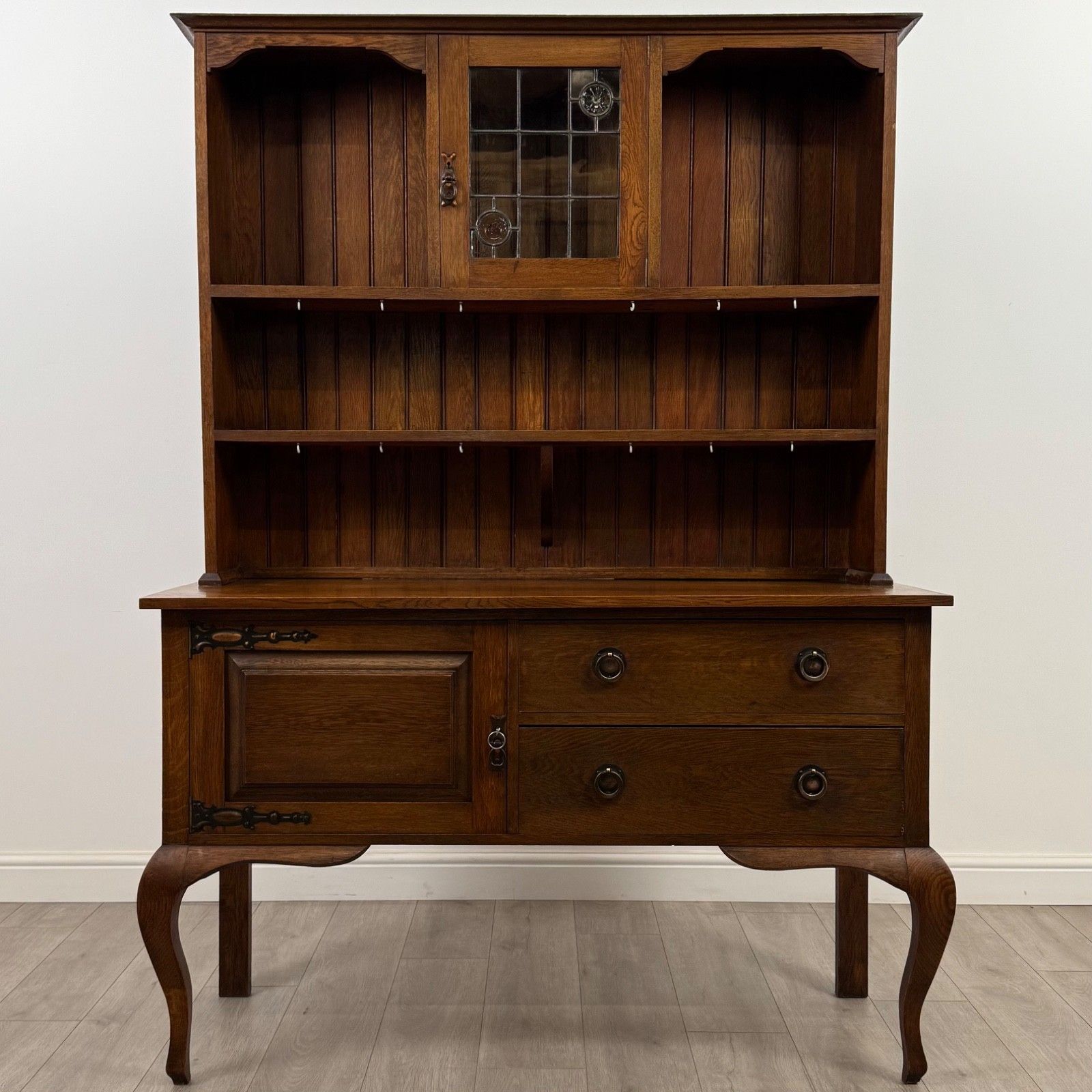 Antique 20th Century Good Quality Arts & Crafts Dresser In Oak