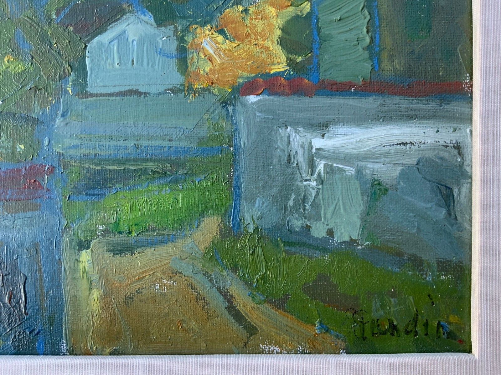 photo furniture Vintage Landscape Painting By Svan Grandin (1906 1982) Landscape In France