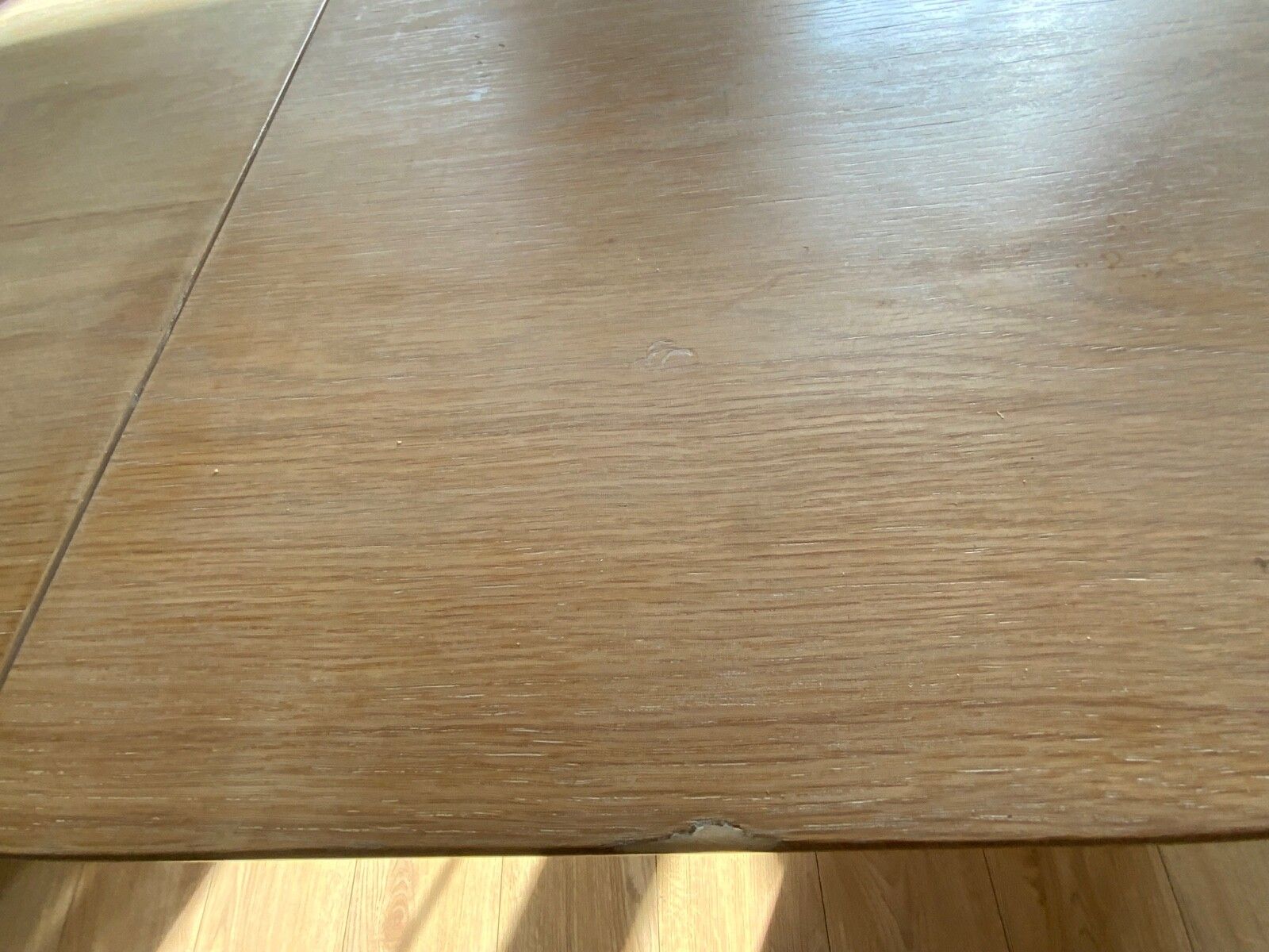 Furniture Large Oak  Dining Table In Wood And Veneer 6 Seats Used photo
