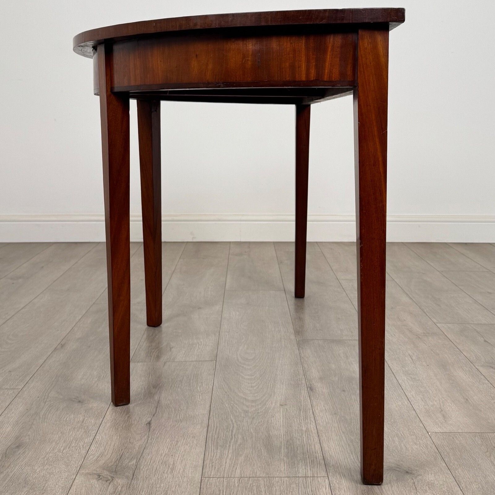 Antique 19th Century Demi Lune Side Table In Mahogany photo for sale