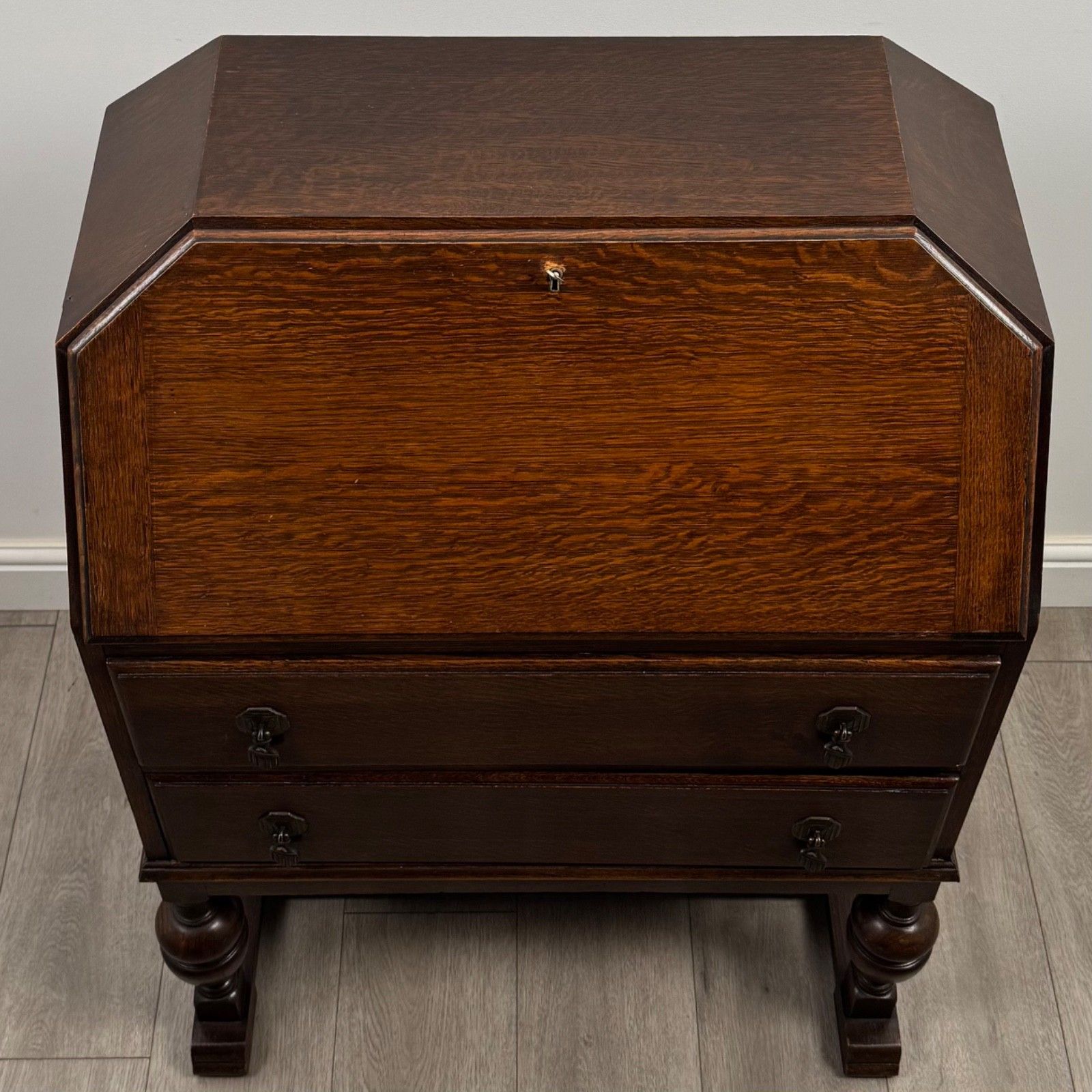 photo for sale Antique 20th Century Good Quality Bureau In Oak