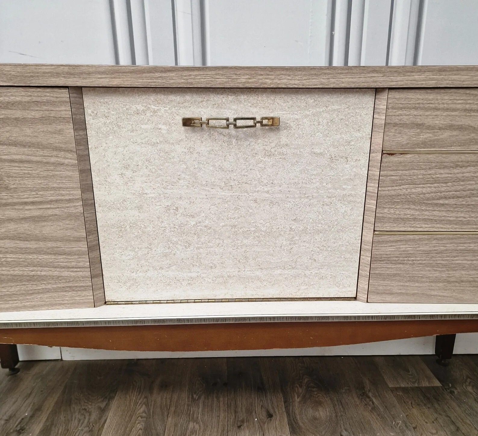 Retro Vintage Formica Sideboard Mid Century Modern Drinks Cocktail Cabinet photo 330.0