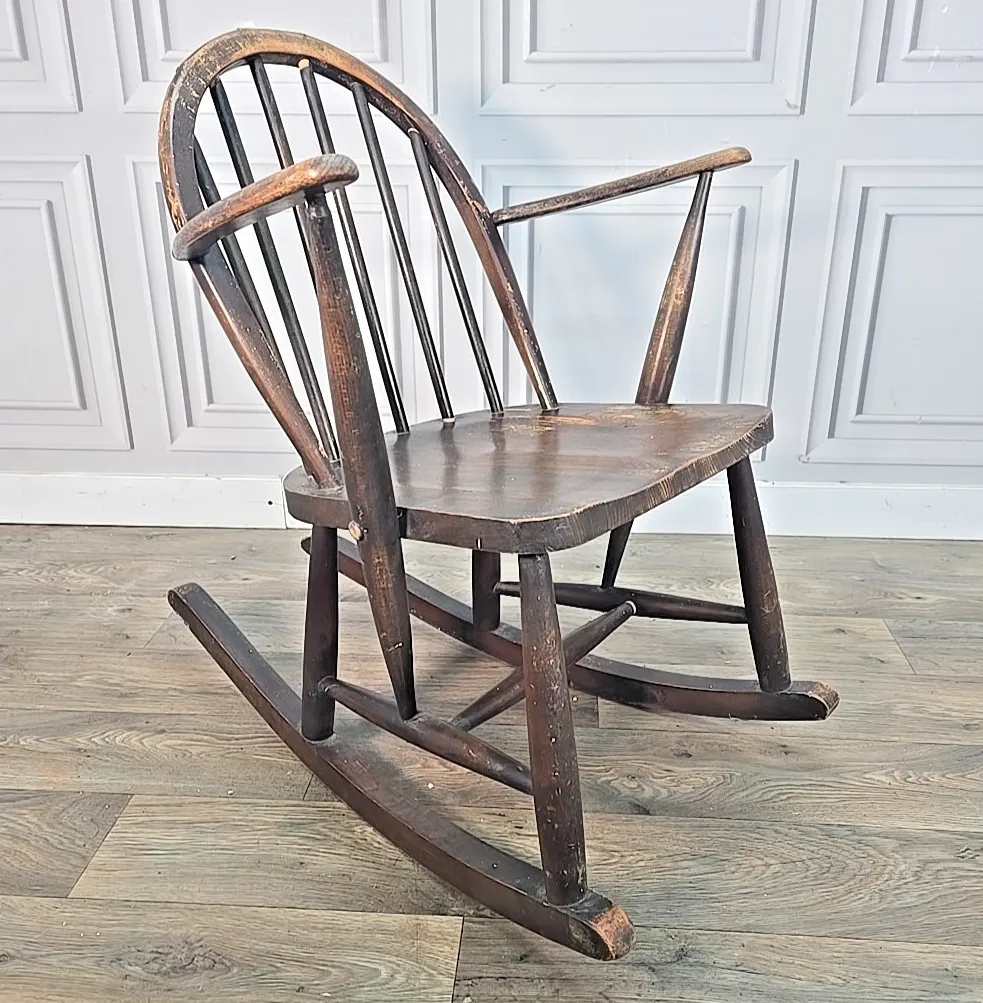 Vintage Ercol Rocking Chair  Windsor Mid Century Retro Rocker F182 Cc41