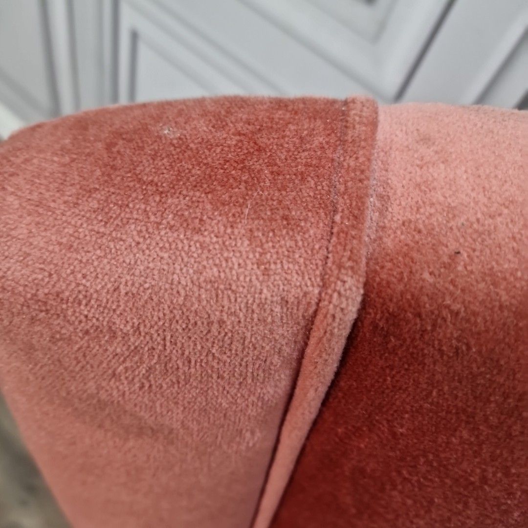 Vintage Cocktail Dressing Chair – Pink Velvet Upholstery – Retro Mid Century photo vinterior
