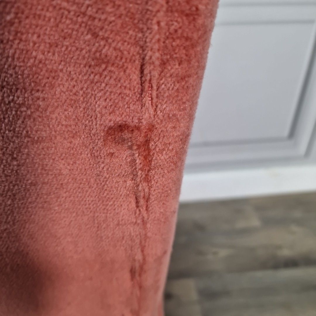 photo vintage Vintage Cocktail Dressing Chair – Pink Velvet Upholstery – Retro Mid Century