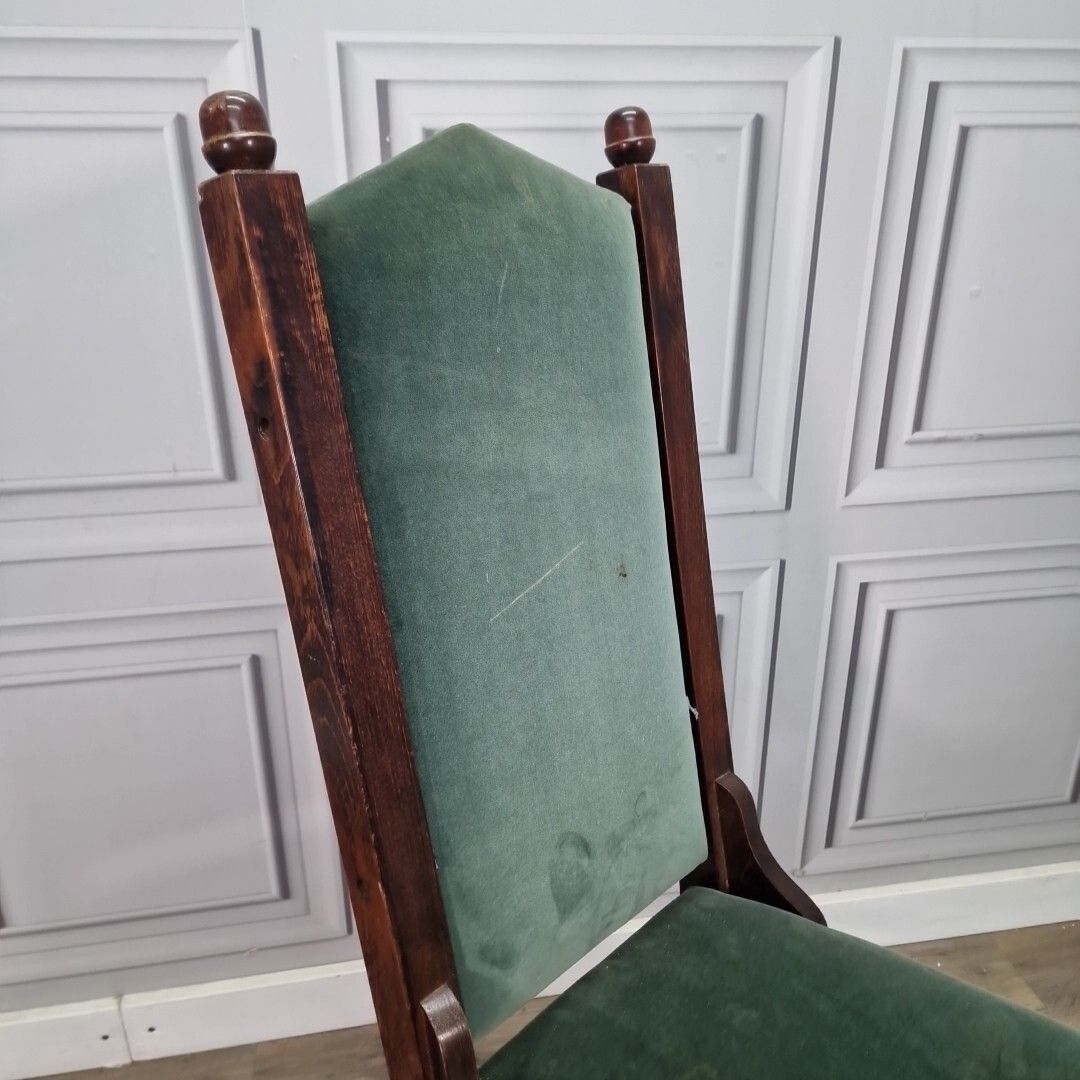 Antique Occasional Chair Reproduction Solid Wood Dining Upholstered Bedroom photo for sale