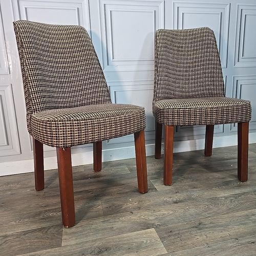 Retro Curved Back Chairs Pair 2 Vintage Cocktail Bedroom Nursing Reading photo furniture