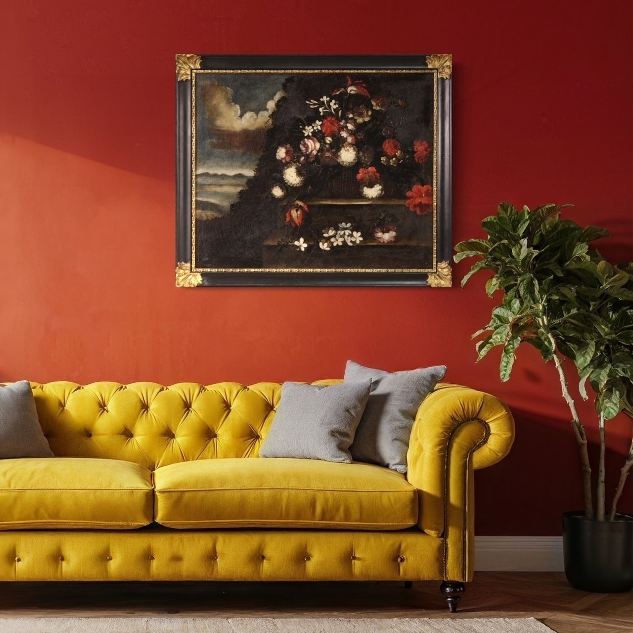 Art Italian Still Life Painting From 18th Century photo
